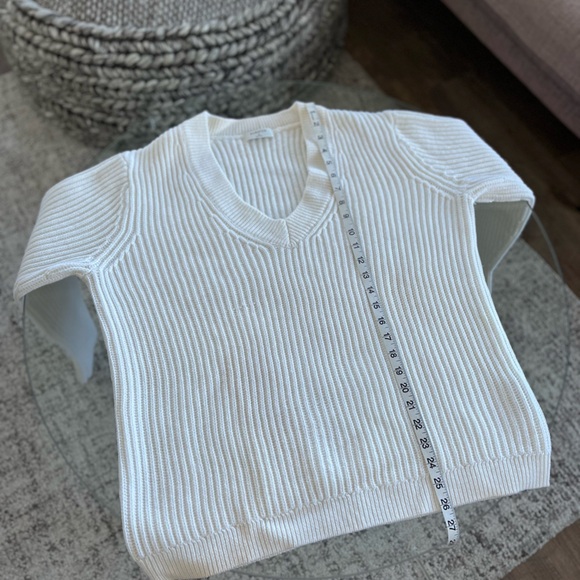 Aritzia Babaton Roger White Knit Wool Relaxed Warm Cozy Coastal Sweater Size M - Picture 6 of 16